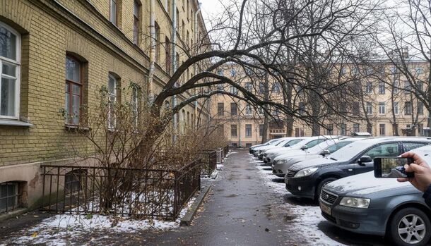 Петербуржцы жалуются на аварийные деревья и заросшие дворы