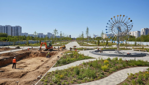 В Московском районе к осени 2027-го вырастет парк «Звёздный» 