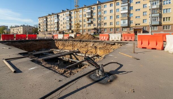 В Невском районе взрыв — рабочие перерезали не тот кабель