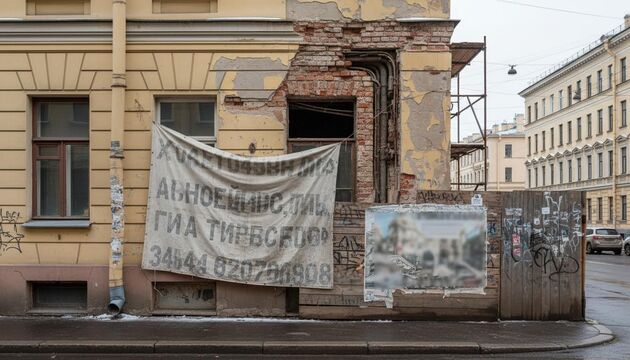 Ремонт фасада на Большой Зелениной снова отложили — теперь до 2029 года