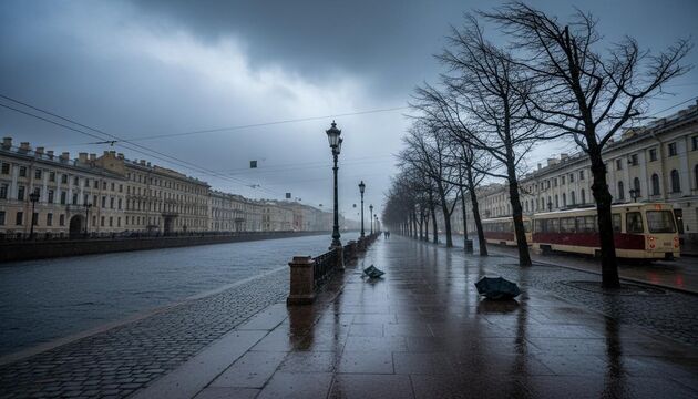На Петербург в выходные обрушится новый циклон с дождём и сильным ветром