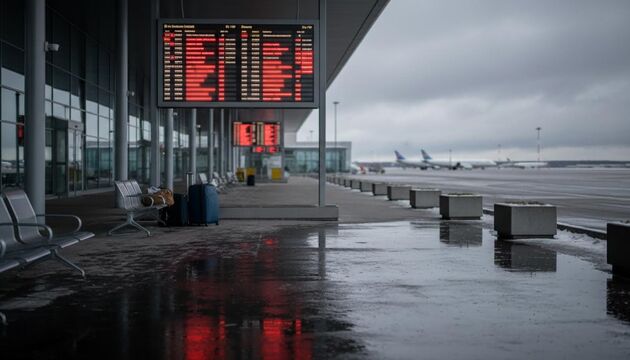 Пулково в пятницу задержало вылет десяти рейсов, ещё пять отменили