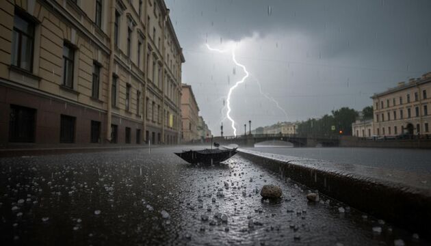 Днём в среду Петербург накроют дожди и грозы, град ждут в Ленобласти