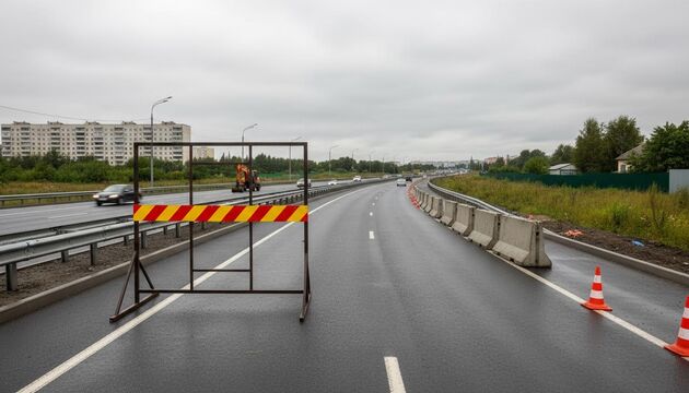 Съезд с КАД на Парашютную улицу закроют с 7 по 10 августа