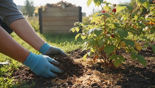 Компост в сентябре — залог урожая малины: как удобрять кусты осенью